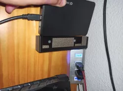 External hard drive shelf