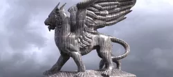Flying Lion Baroque Statue 2