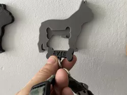 French Bulldog Lead Leash Key Hook Holder