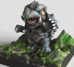 Gamera -CHIBI VERSION -Diorama - FANART- TOKUSATSU CARICATURE -3D PRINT MODEL