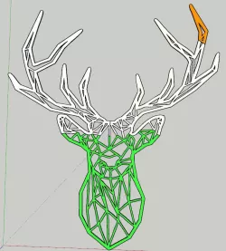 Geometric wall art 4 pcs for bigger print, deer