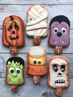 Halloween Cookie Cut Popsicle / Ice Cream Popsicle