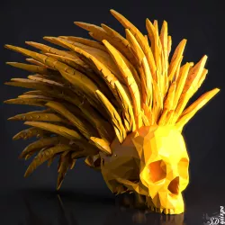 Indian Skull Low Poly