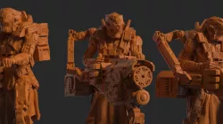 Infantry Koloss Chaingun Team (.STL & .OBJ)