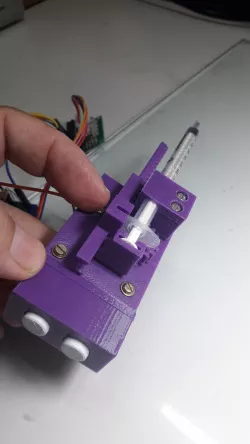 Insulin syringe and stepper motor with integrated button control