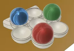 Juggling ball holder storage with wall bracket including Gcode for PETG fuzzy skin effect
