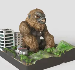King Kong -CHIBI VERSION -FANART-Japan-tokusatsu CARICATURE -3D PRINT MODEL
