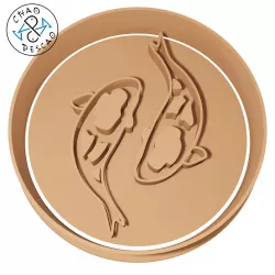 Koi Fish - Cookie Cutter - Fondant - Polymer Clay