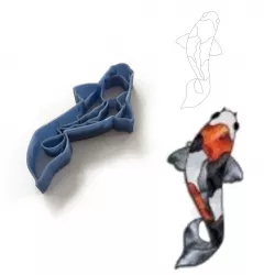 Koi Fish cutter and stamp POLYMER CLAY CUTTERS - POLYMER CLAY TOOLS - 3D PRINTED POLYMER CLAY CUTTERS