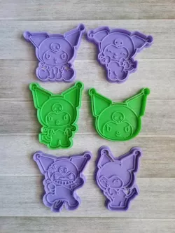 KUROMI COOKIE CUTTERS KIT X6 HELLOKITTY COOKIE CUTTERS
