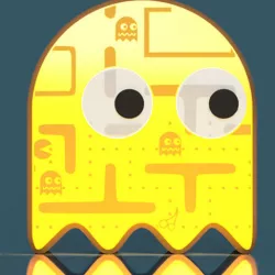 lampara fantasma de Pacman / pacman ghost lamp