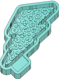 Leopard Lightning Bolt Molding Model STL