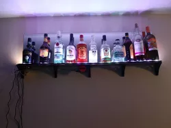 Light Up Liquor Shelf With Shot Roulette Button