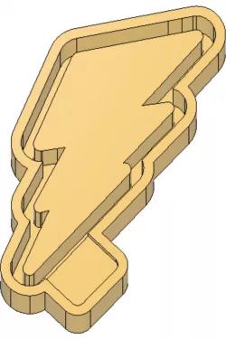 Lightning Bolt Freshie Molding Model STL