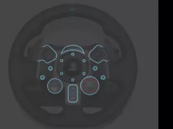 Logitech G29 / G923 center holes mask DXF