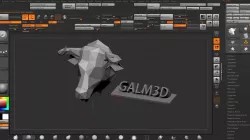 low poly bull head