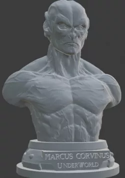 Marcus Underworld 3D Print bust 3D print model