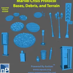 Marvel Crisis Protocol Bases, Debris, and Terrain - pack 2