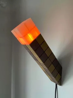 Minecraft Torch LED Pole