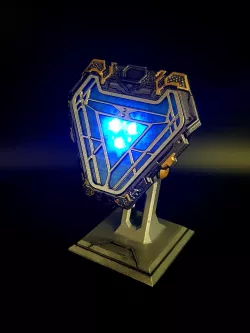 Mk 50 / Mark 50 Arc Reactor Ironman | Infinity War | Endgame | Avengers | Light-up Function and Wearable | Optional Display Plinth | By CC3D