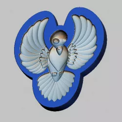 Mold bird STL, OBJ