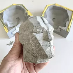 Mold for Concrete Low Poly Head