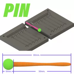 MOLD PIN STL, STEP FILE FOR CNC AND 3D PRINT