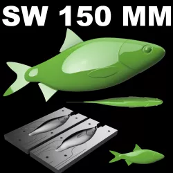 MOLD SW150mm. STL, STEP FILE FOR CNC AND 3D PRINT