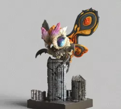 Mothra -CHIBI VERSION -monsterverse DIORAMA - FANART- TOKUSATSU CARICATURE -3D PRINT MODEL