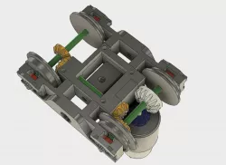 Motorized bogie for OS-Railway - fully 3D-printable railway system