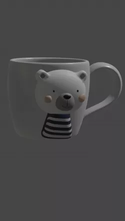 Mug with White Bear Design