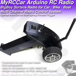 MyRCCar Arduino Surface Radio for RC Car / Bike / Boat. "BigBoy" Multi Channel Radio Control System, including Transmitter and Receiver