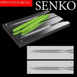 OPEN POUR MOLD SENKO 1 CAVITY. STL, STEP FILE FOR CNC AND 3D PRINT