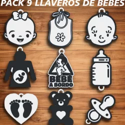 PACK 9 " BABIES " KEYCHAINS - " BABIES " - KEY CHAIN