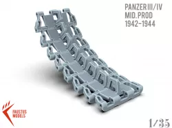 Panzer III & Panzer IV mid. prod tracks 3D PRINT MODEL
