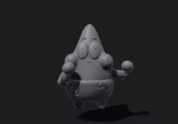 Patrick Star with ice cream cone