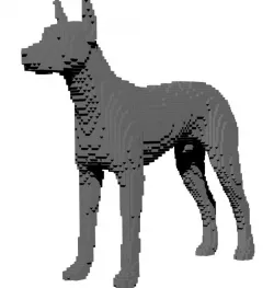 Pixel Doberman 3D printing