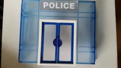 Playmobil System X police station door
