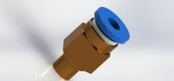 Pneumatic Coupling PC4-M6 - 4mm OD PTFE Tubing - 6mm Thread