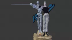 Polnareff and Silver Chariot 3D print model