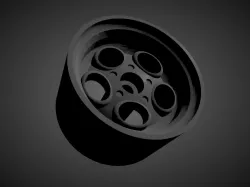 Porsche Teledial rims with brakes and tires for Hot Wheels