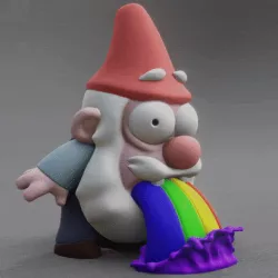 Rainbow Barfing Gnome