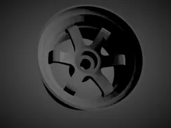 Rays Volk TE37 rims with brakes and tires for Hot Wheels