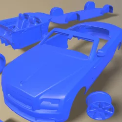 Rolls Royce Dawn Silver Bullet 2020 Printable Car In Separate Parts