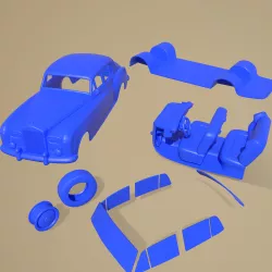 Rolls Royce Silver Cloud III Printable Car in Separate Parts