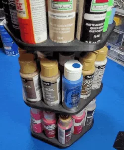 Rotating Acrylic Paint Storage
