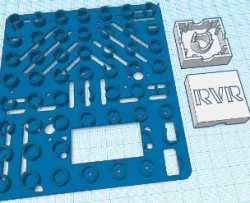 RVR Duplo/Lego Compatible Mount Plate (with Cabling Adapters)