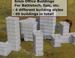 Sci-Fi Offices for 6mm / 1:285 scale gaming