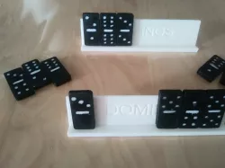 Set of 28 Dominoes + Support