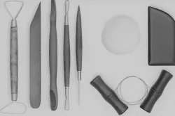 Set of 9 : Potters wheel  clay tools